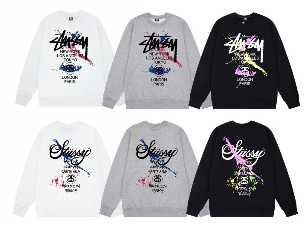 스투시 페인팅 물감 맨투맨