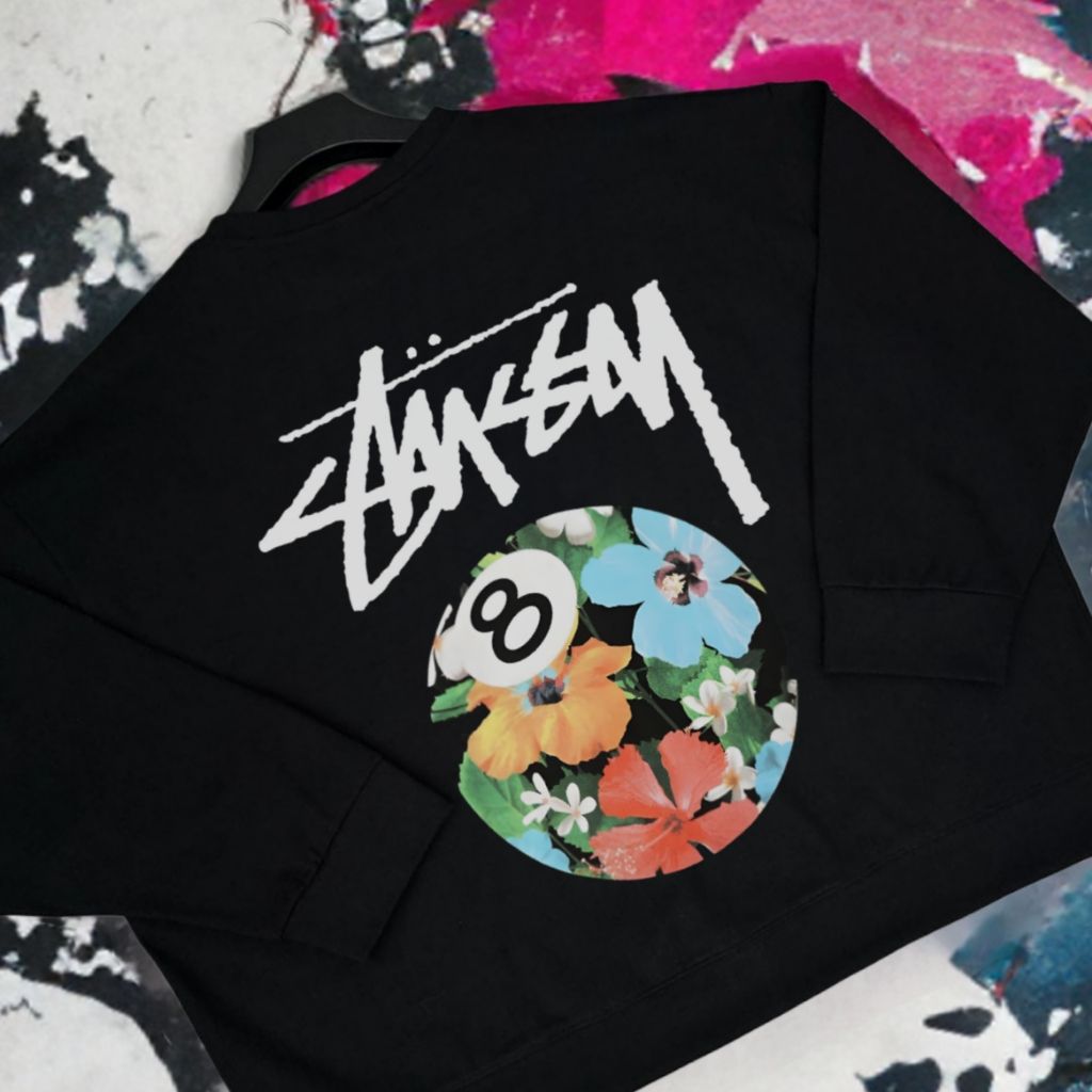 스투시 8볼 플라워 맨투맨