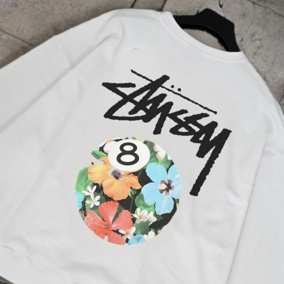 스투시 8볼 플라워 맨투맨