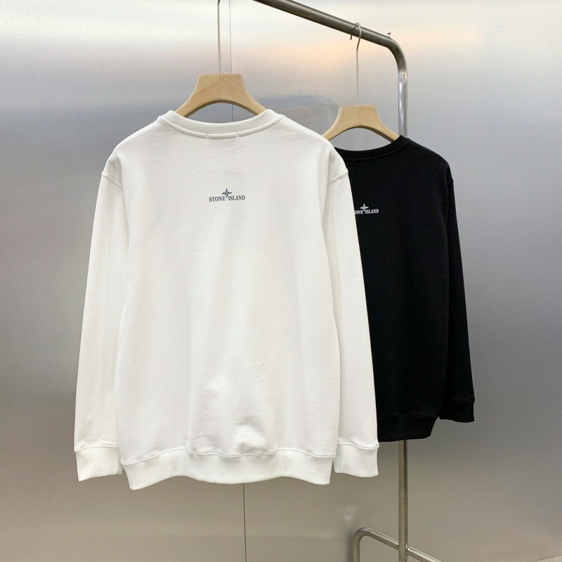 스톤아일랜드 컴패스 레인보우 로고 맨투맨