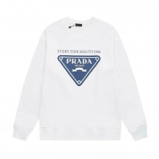 프라다 블루 삼각 로고 맨투맨