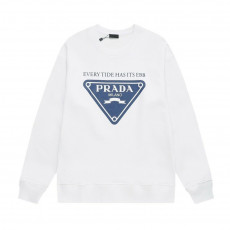 프라다 블루 삼각 로고 맨투맨