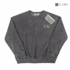 메종키츠네 더블 여우 벨루아 니트 맨투맨