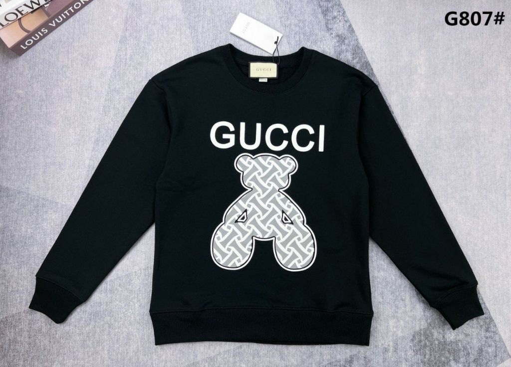 구찌 컬러 베어 맨투맨