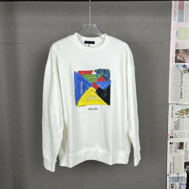 프라다 컬러 블록 맨투맨