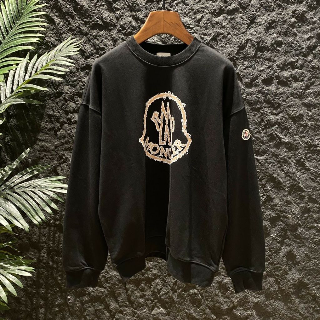 몽클레어 브라운 로고 맨투맨