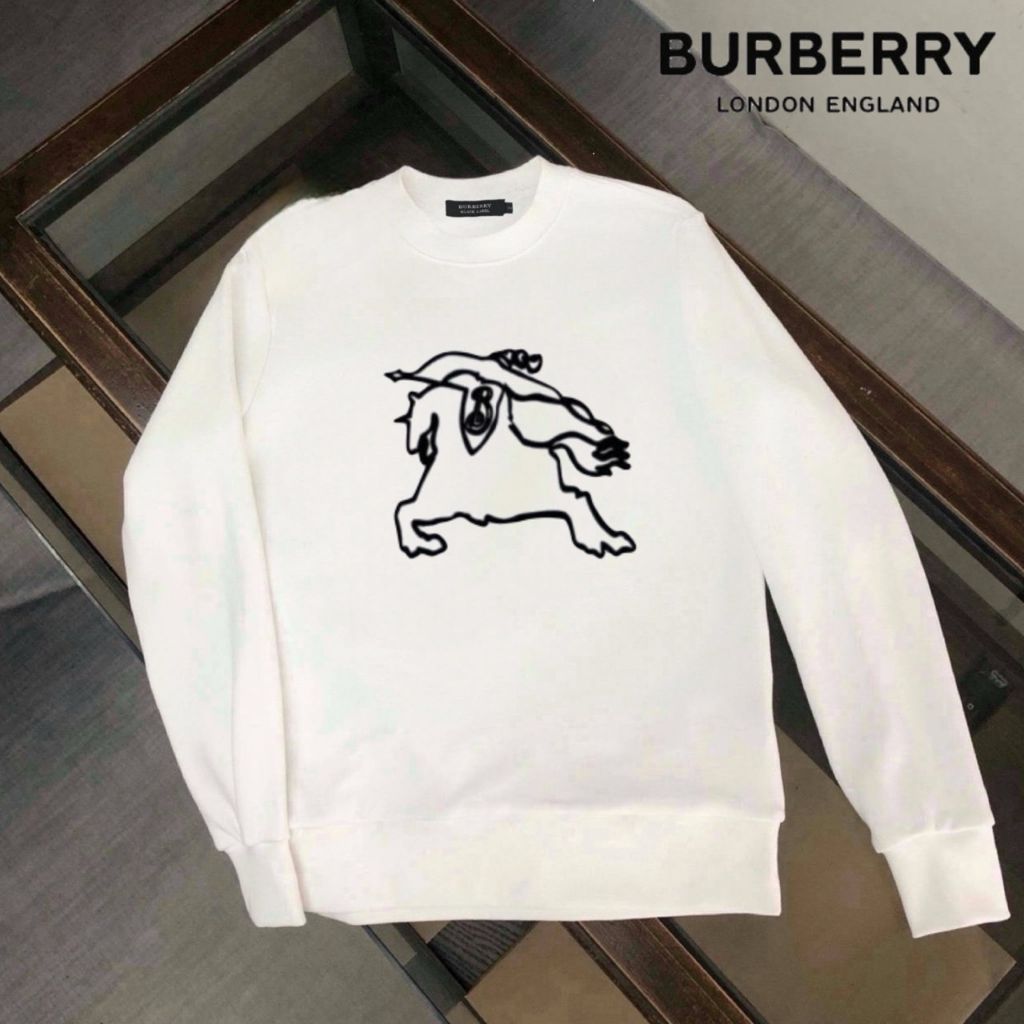 버버리 심플 기사 나염 맨투맨