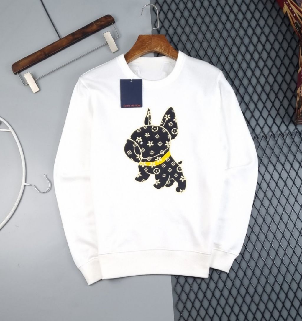 루이비통 로고 패턴 강아지 프린팅 맨투맨