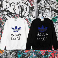 구찌 X 아디다스 콜라보 블루 맨투맨