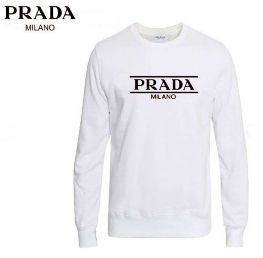 프라다 사선 폰트 로고 맨투맨