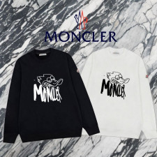 몽클레어 덕 모티프 레터링 로고 프린트 맨투맨