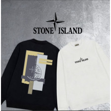 스톤아일랜드 배색 프린트 맨투맨