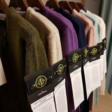 스톤아일랜드 와펜 패치 울 캐시미어 베이직 니트