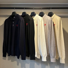 아미 드 꾀흐 엠브로이더리 카라 니트