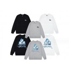 스투시 크리에이티브 아이스 블루 주사위 프린트 맨투맨