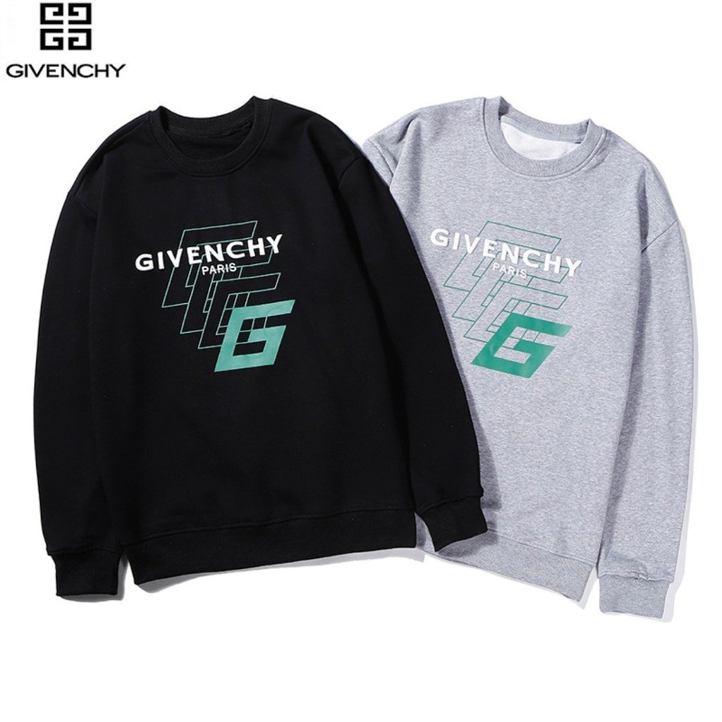 지방시 초록 배색 나염 맨투맨