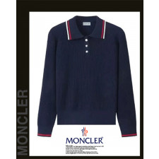 몽클레어 여성 25-847 삼선 카라 소매 니트