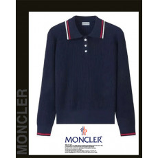 몽클레어 여성 25-847 삼선 카라 소매 니트