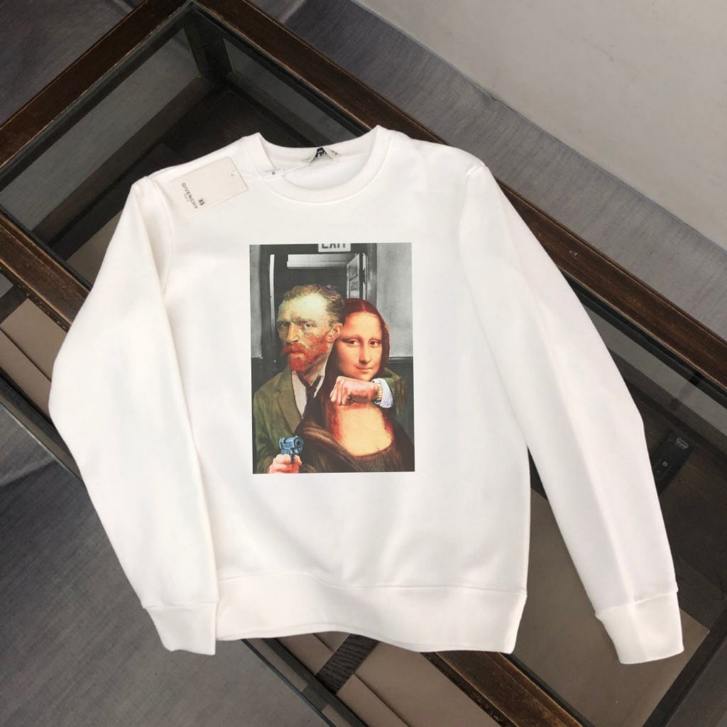 지방시 반고흐와 모나리자 맨투맨