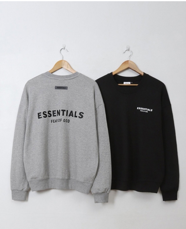 피어오브갓 에센셜 로고 루즈핏 맨투맨