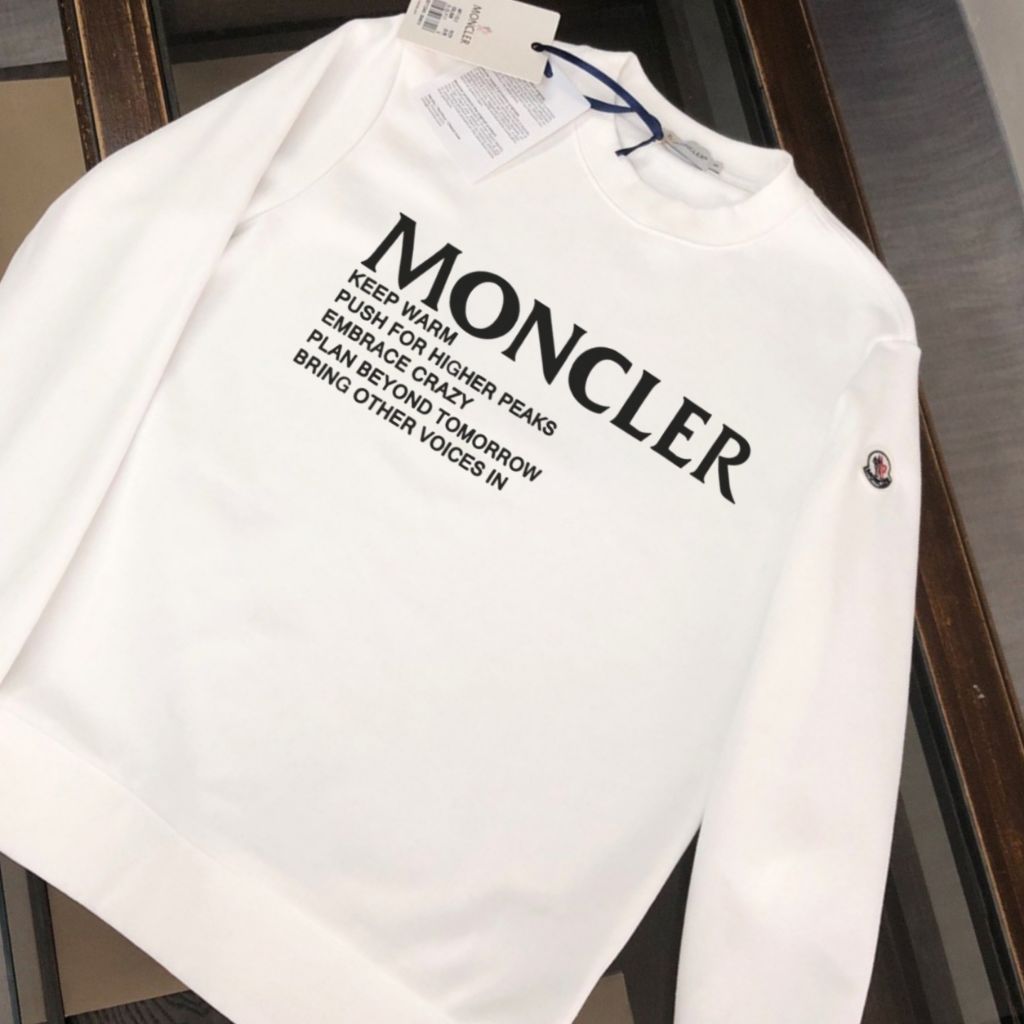 몽클레어 로고 프린트 캐주얼 라운드 맨투맨