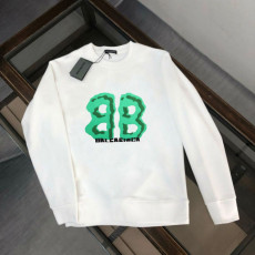 발렌시아가 BB 로고 그린 페인팅 맨투맨