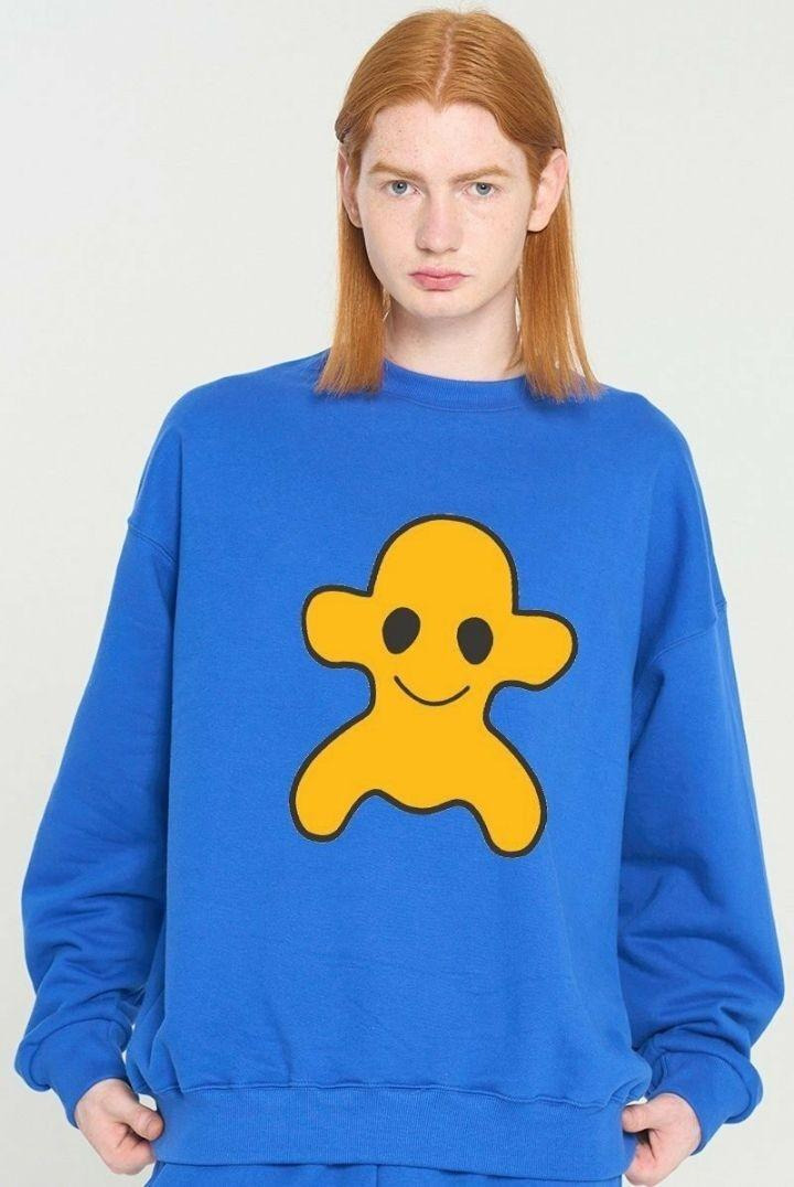 버버리 옐로우 몬스터 빅로고 맨투맨