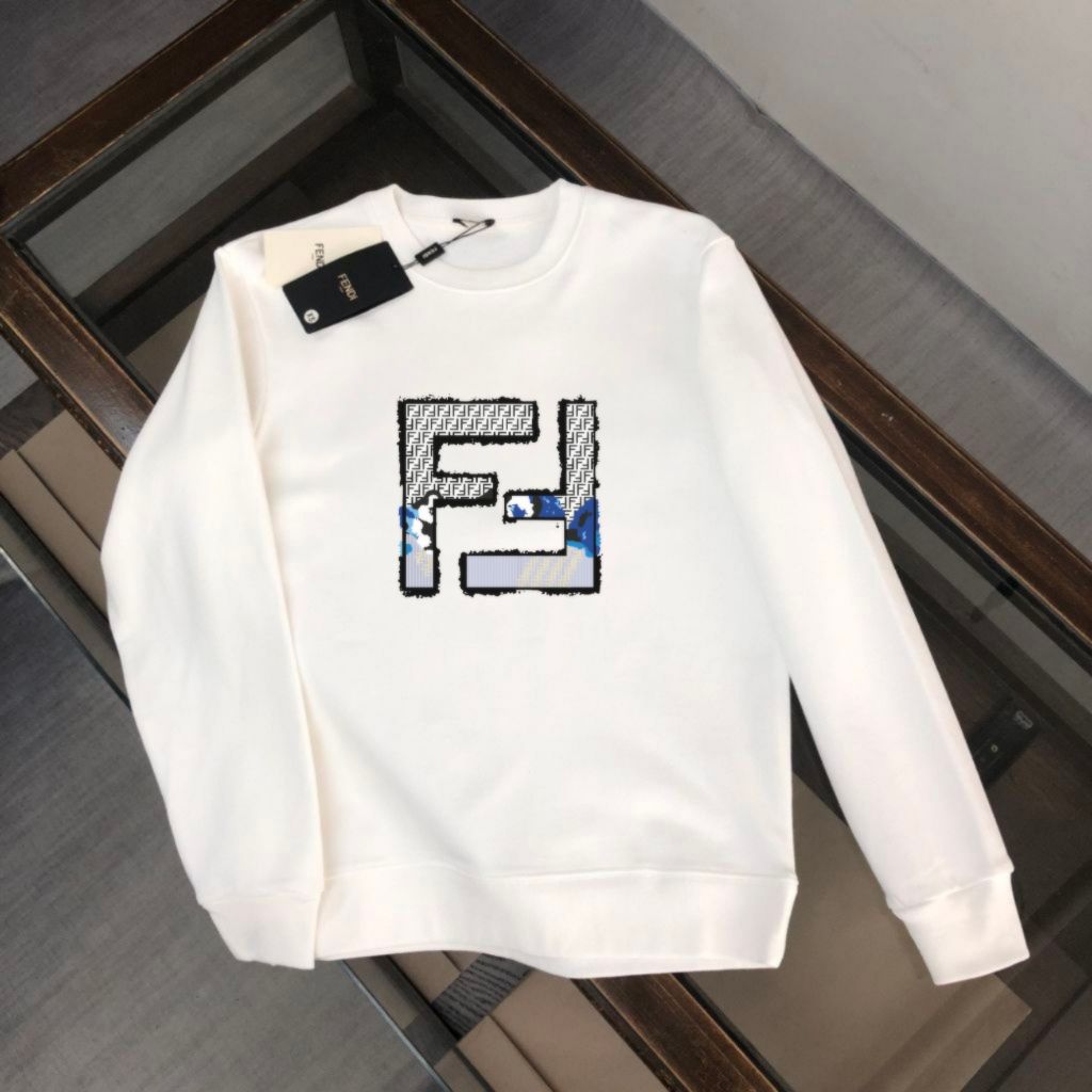 펜디 FF 헨드페인팅 배색 사각 맨투맨