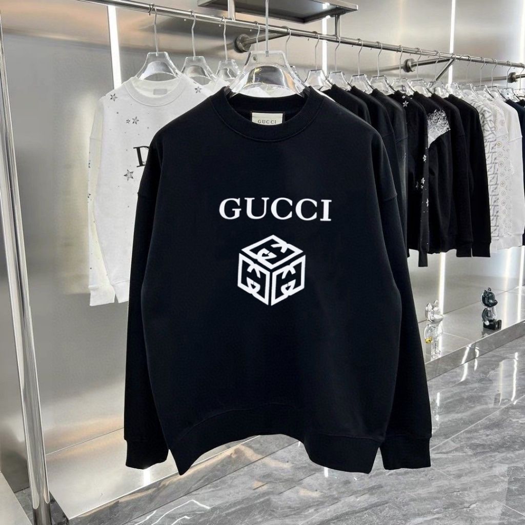 구찌 기하학적 큐브 프린트 맨투맨