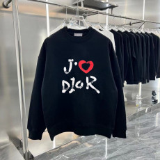 디올 레드 하트 페인팅 맨투맨