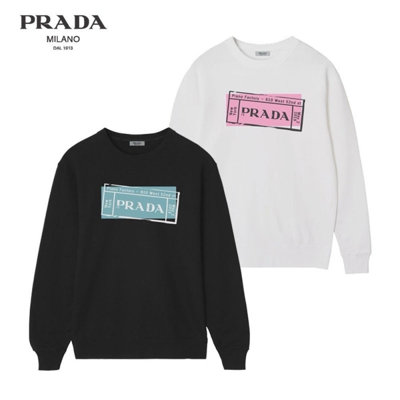 프라다 스탬프 로고 맨투맨