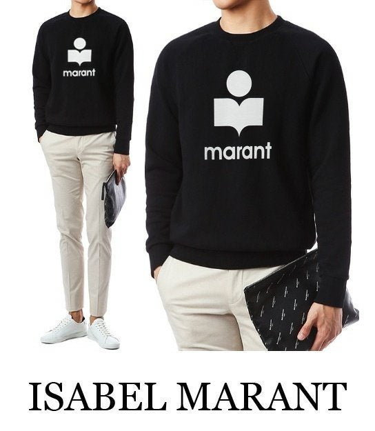 이자벨마랑 기본 화이트 나염 맨투맨