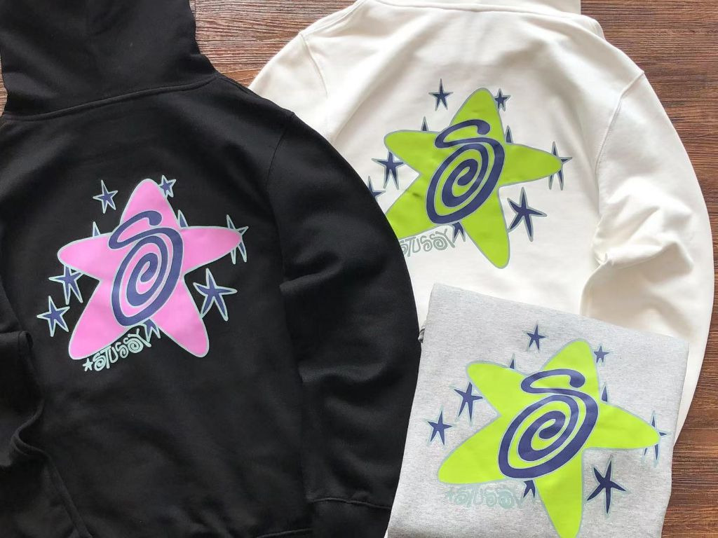 스투시 그린 로고 후드티