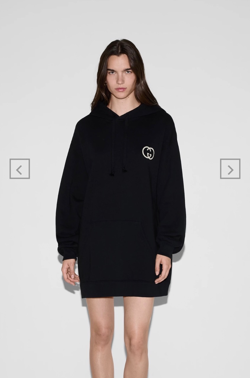 구찌 Basic 로고 스웨트 후드티