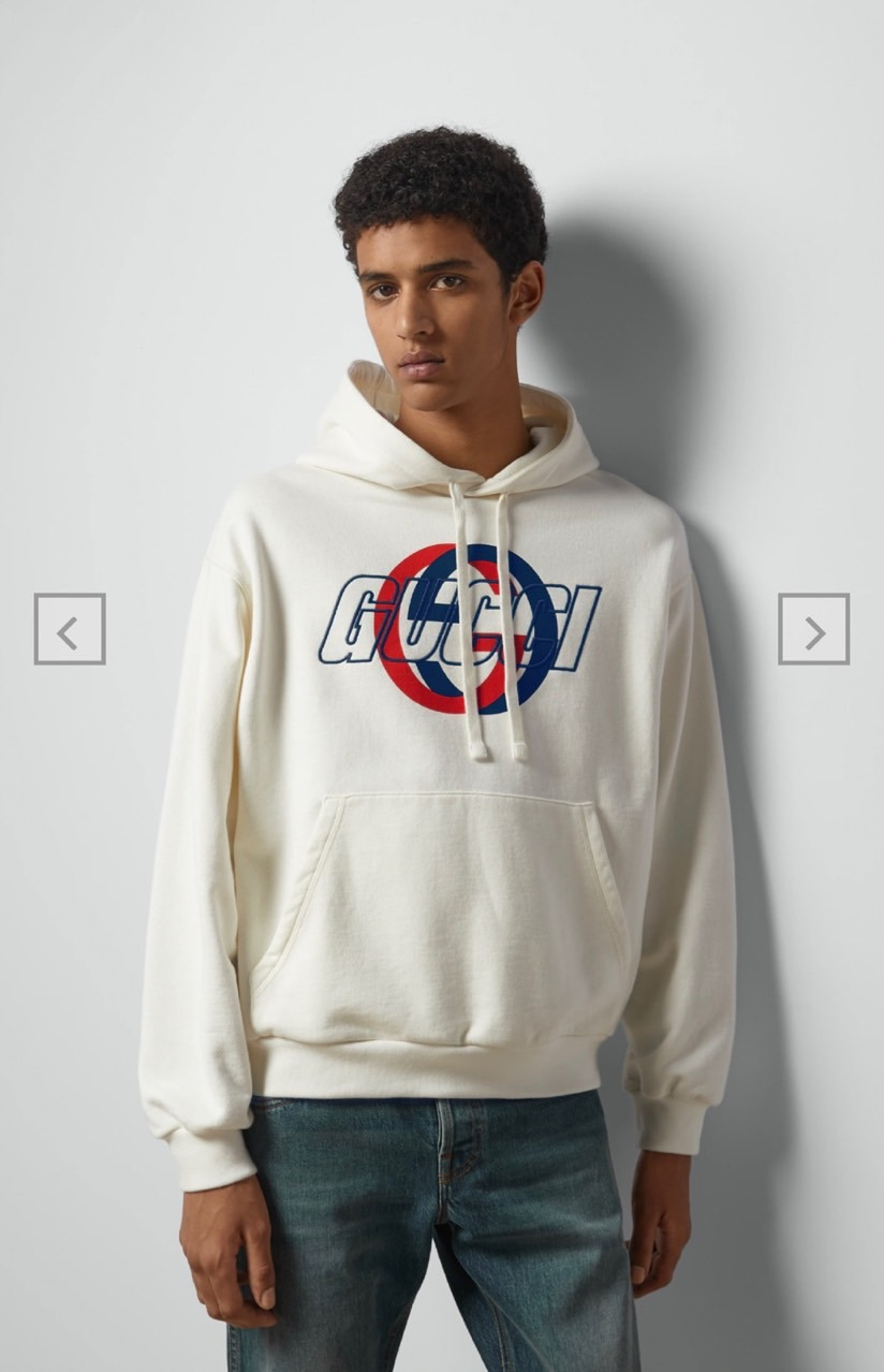 구찌 프린팅 저지 스웨트 후드티