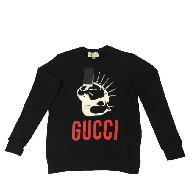 구찌 스컬 레드 로고 맨투맨