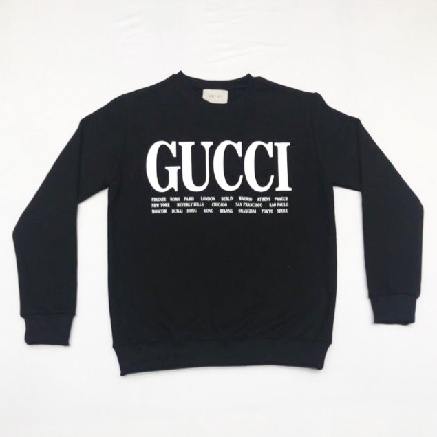 구찌 시티 로고 프린팅 맨투맨