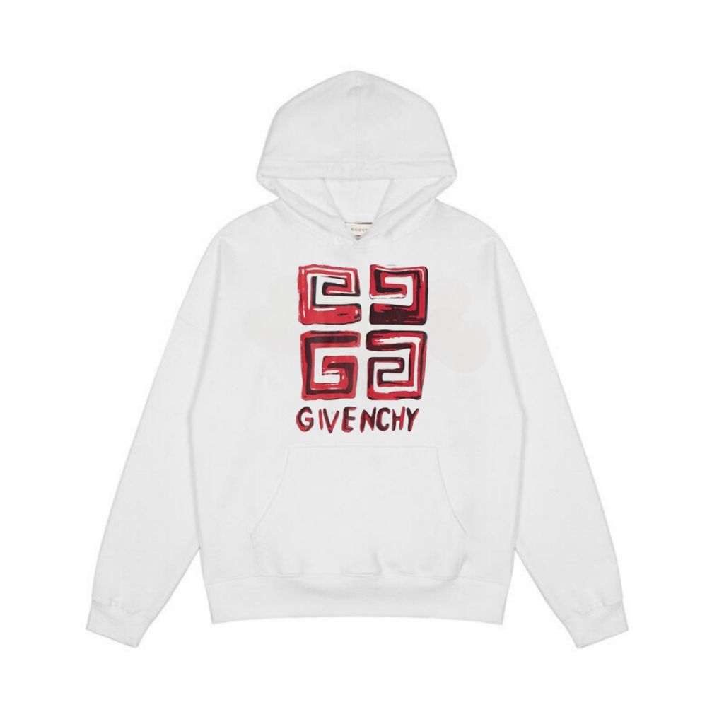 지방시 레드 로고 6G 후드티