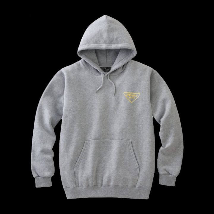 프라다 트라이앵글 골드 프레임 프리미엄 후드티