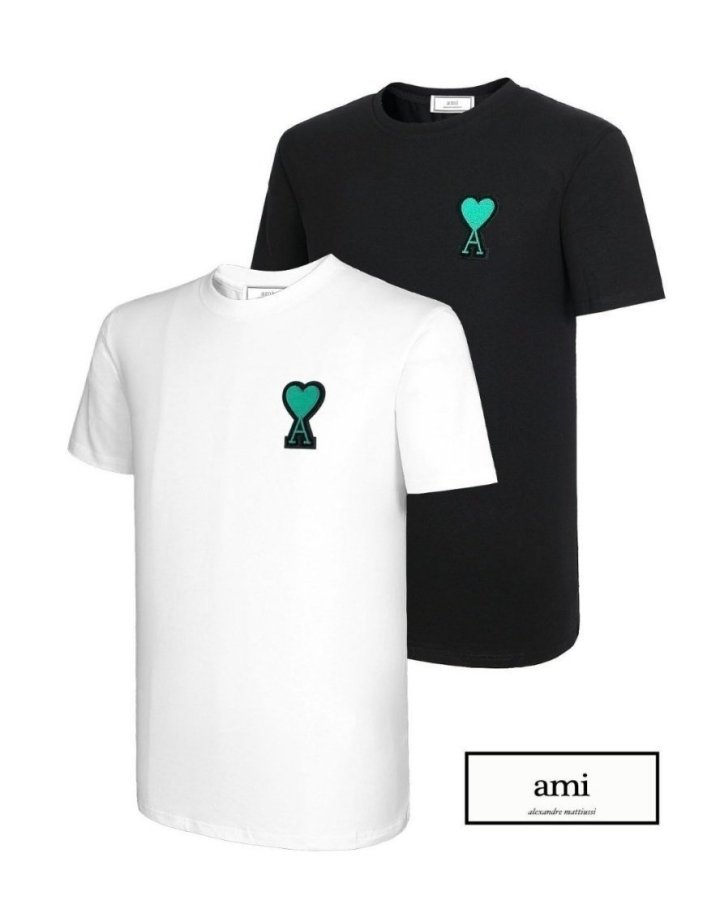 아미 그린 로고 라운드 반팔티