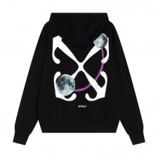 오프화이트 더블 루나 어트랙션 애로우 프린트 후드티