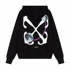 오프화이트 더블 루나 어트랙션 애로우 프린트 후드티