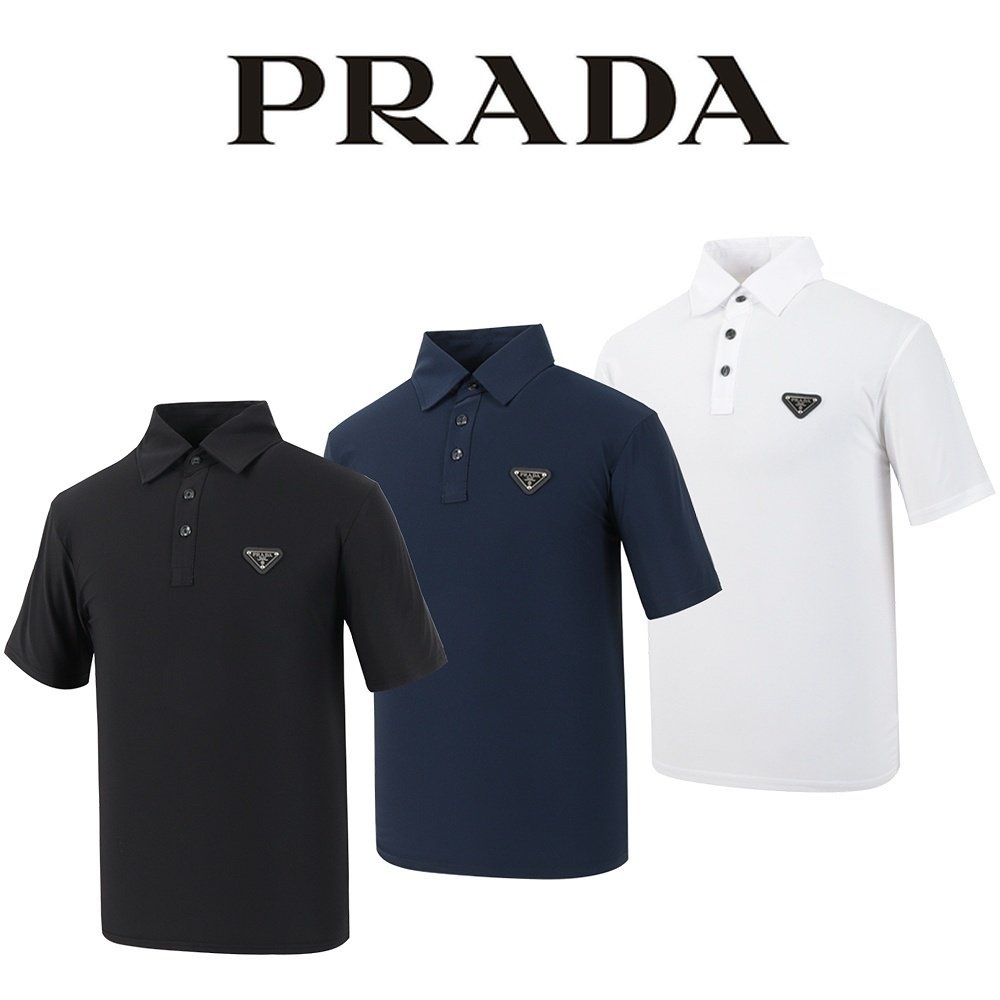 프라다 실크 아이스 반팔 카라티