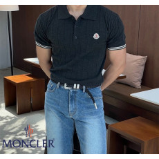 몽클레어 첼르 머슬핏 카라 반팔 니트