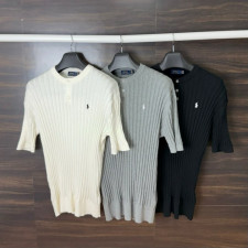 폴로 헨리넥 머슬 반팔 니트