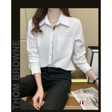 톰브라운 여성 9087 삼선 단추 라인 남방 셔츠