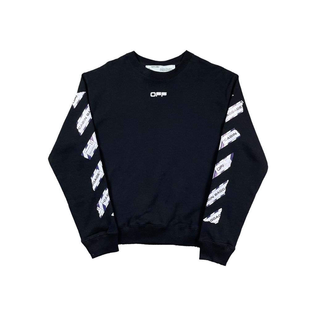 오프화이트 테이프 애로우 맨투맨