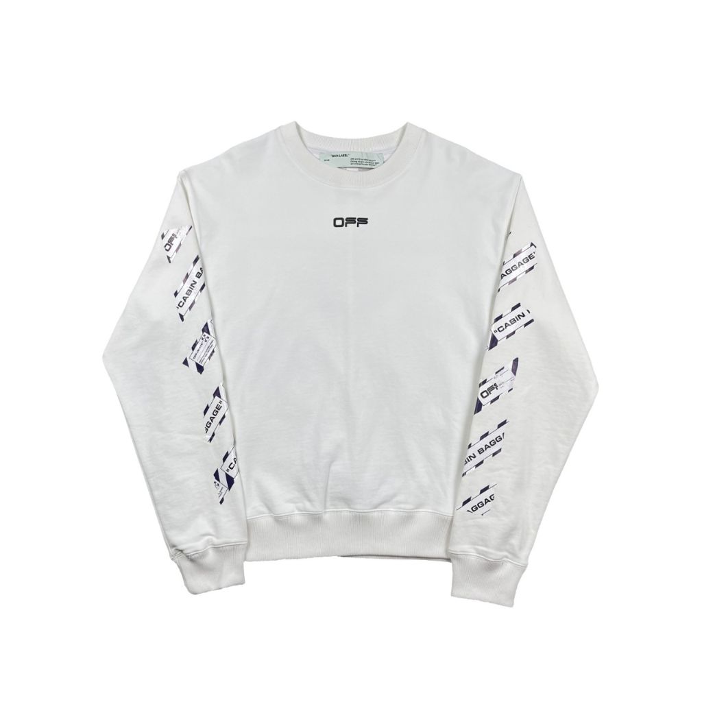 오프화이트 테이프 애로우 맨투맨