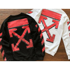 오프화이트 마커 슬림 맨투맨