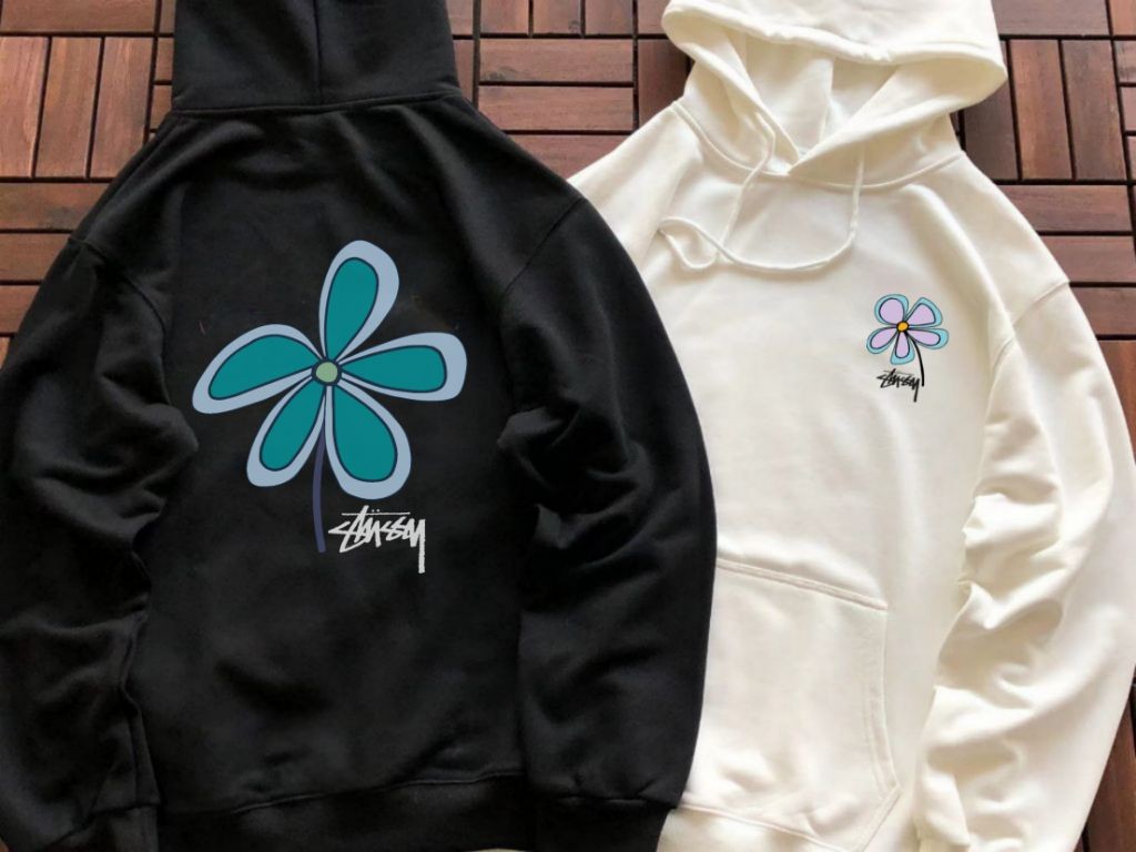 스투시 클로버 플라워 후드티